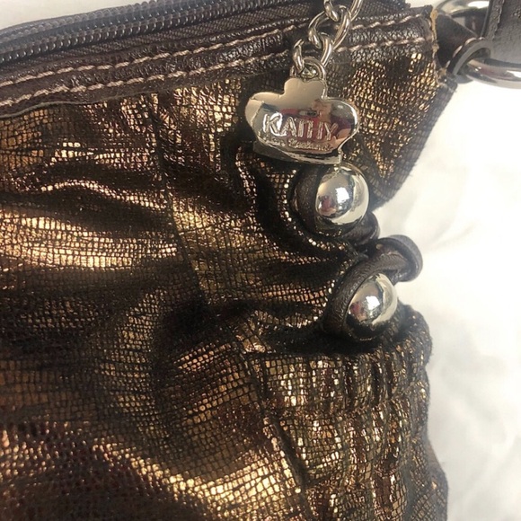 KathyVan Zeeland Metallic Brown Cross Body Bag - Picture 6 of 11